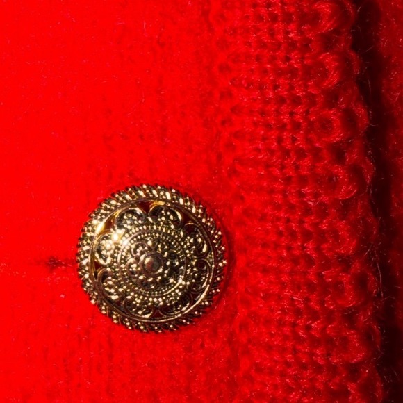 Vintage Pendleton Boiled Red Wool Jacket Petite Small Embroidery Ornate Buttons - Picture 4 of 12